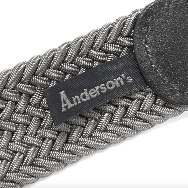 Andersons | Light Grey Woven Textile Belt
