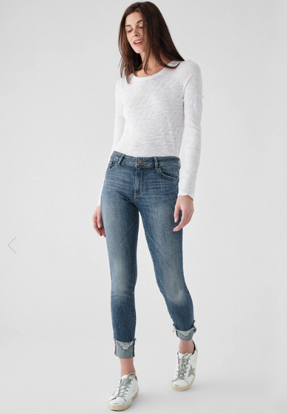 DL1961 | Florence Ankle Mid Rise Instasculpt Skinny Jean | Moore